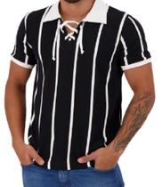 Camisa Corinthians Masculina Gola Polo Retrô 1929 Cordinha Licenciada Oficial Camisa Corinthians Masculina Gola Polo Retrô 1929 Cordinha Licenciada Oficial