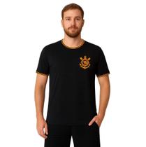 Camisa Corinthians Neon Dry Masculina:Preto/Laranja Camisa Corinthians Neon Dry Masculina:Preto/Laranja