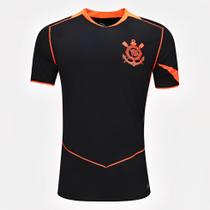 Camisa Corinthians Preta/laranja Total 90 Pro Masculina 2026