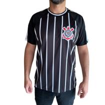 Camisa Corinthians Raglan Masculina Preta -