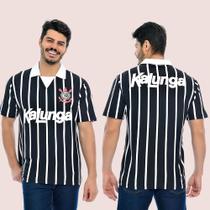 Camisa Corinthians Retrô Kalunga Campeão 1990 Polo Masculina