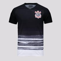 Camisa Corinthians Wave Preta e Branca