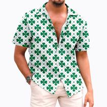 Camisa Corkifux St Patricks Day Hawaiian Lucky Irish Men Camisa Corkifux St Patricks Day Hawaiian Lucky Irish Men