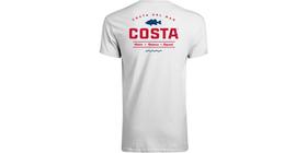Camisa Costa Del Mar Topwater de Manga Corta Blanca Talla Medium