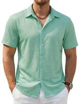 Camisa Cotrasen Hawaiian para homens Beach Summer 2026 Fashion S