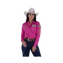 Camisa Country Bordada Feminina Radade Brands Pink Ref: 044