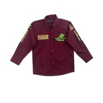 Camisa Country Bordada Infantil Radade Green Team Bordô