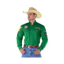 Camisa Country Bordada Masculina Radade Verde Barretos - Ref.1121