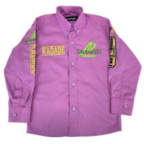 Camisa Country Infantil Bordada Original Radade Green Team Lilás Ref. 3091