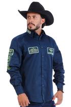 Camisa Country Masculina Bordada Marinho - Rodeo Farm