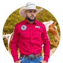 Camisa Country Masculina Cowboy Rodeio Bordada Manga Longa