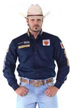 Camisa Country Masculina Radade Fast Bull Brands Marinho