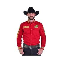 Camisa Country Masculina Radade Green Team Vermelha Ref. 0590