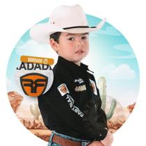 camisa country radade manga longa rodeio cowboy infantil