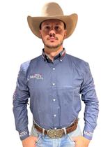 Camisa Country Western Minuty Bordada Cinza 2506 Camisa Country Western Minuty Bordada Cinza 2506