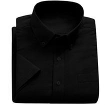 Camisa Cromoncent masculina de manga curta Oxford 100% algodão xadrez