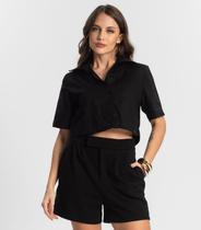 Camisa Cropped Endless Preto Camisa Cropped Endless Preto