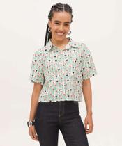 Camisa Cropped Feminina Mickey Manga Curta Disney-55004