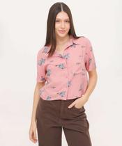 Camisa Cropped Feminina Stitch Disney-66002 Camisa Cropped Feminina Stitch Disney-66002