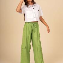 Camisa Cropped Medio em Tricoline de Algodao com Elastano Pakita Camisa Cropped Medio em Tricoline de Algodao com Elastano Pakita