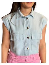 Camisa cropped sem mangas myft