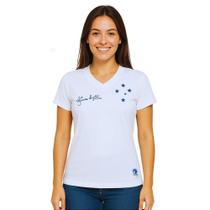 Camisa Cruzeiro Feminina Retrô Dirceu Lopes Branca Camisa Cruzeiro Feminina Retrô Dirceu Lopes Branca