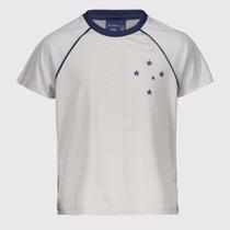 Camisa Cruzeiro Mosaico Infantil Off-White Camisa Cruzeiro Mosaico Infantil Off-White