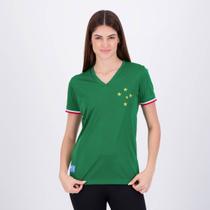 Camisa Cruzeiro Retrô Palestra Feminina Verde Camisa Cruzeiro Retrô Palestra Feminina Verde