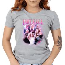 Camisa da Cantora Lady Gaga Arte Top Personalizada Unissex Camiseta
