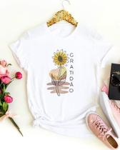 Camisa Da Mulher Flor Gratidão