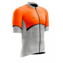 Camisa damatta bike plain retro laranja
