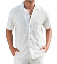 Camisa Damipow XL de manga curta com botões branca Camisa Damipow XL de manga curta com botões branca