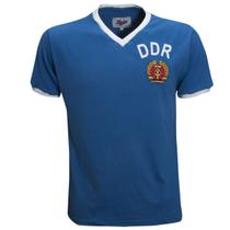 Camisa DDR 1974 (Alemanha Oriental) Liga Retrô Azul P