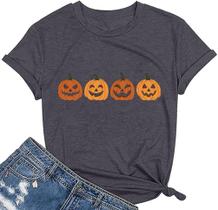 Camisa de abóbora de Halloween Ymoshoe Funny Jack-O-Lantern L