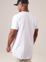 Camisa de algodão 30.1 Tecido Premium Estilo Long Line Oversized Blusa Masculina Básica Larga Camisa de algodão 30.1 Tecido Premium Estilo Long Line Oversized Blusa Masculina Básica Larga