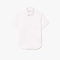 Camisa de Algodão de Mangas Curtas de Caimento Regular Camisa de Algodão de Mangas Curtas de Caimento Regular