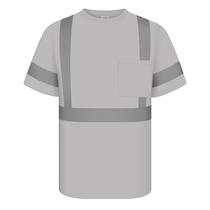 Camisa de alta visibilidade TCCFCCT Hi Vis Class 3 para homens cinza XXL