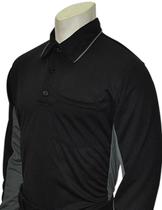 Camisa de Árbitro de Manga Longa USA-313 em Malha Preta com Controle de Umidade M Camisa de Árbitro de Manga Longa USA-313 em Malha Preta com Controle de Umidade M