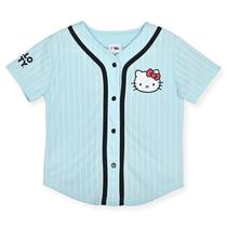 Camisa de beisebol Hello Kitty, moda para meninas, azul Camisa de beisebol Hello Kitty, moda para meninas, azul