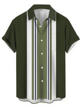 Camisa de boliche CURBODO para homens, manga curta, estilo havaiano