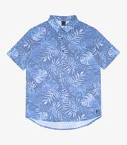 Camisa de Botões Florida Plus Size Select Azul