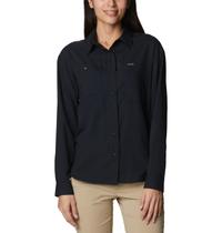 Camisa de caminhada Columbia Silver Ridge Utility feminina preta 2X Camisa de caminhada Columbia Silver Ridge Utility feminina preta 2X