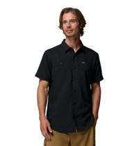 Camisa de caminhada Columbia Silver Ridge Utility Lite masculina preta XS