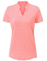 Camisa de caminhada Rdruko para mulheres de manga curta SPF 50+ rosa