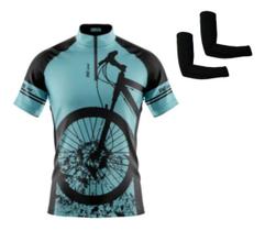 Camisa de Ciclismo Bike MTB XFreedom C/ Proteção UV + Par de Manguitos