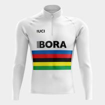 Camisa de Ciclismo Bora PRO Masculina Manga Longa 3 Bolsos Traseiros Proteção Uv
