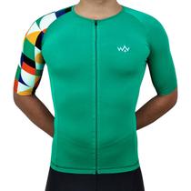 Camisa de Ciclismo Camiseta UV50 Unissex WV Team Ultra Verde