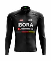 Camisa de Ciclismo Manga Longa Masculina Proteção UV50+ Com Bolsos