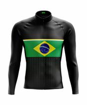 Camisa de Ciclismo Manga Longa Masculina Proteção UV50+ Com Bolsos