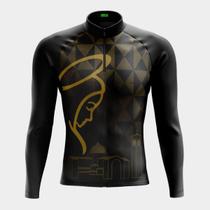 Camisa de Ciclismo Manga Longa Nossa Senhora Losango PRO 3 Bolsos Traseiros Proteção Uv Zíper